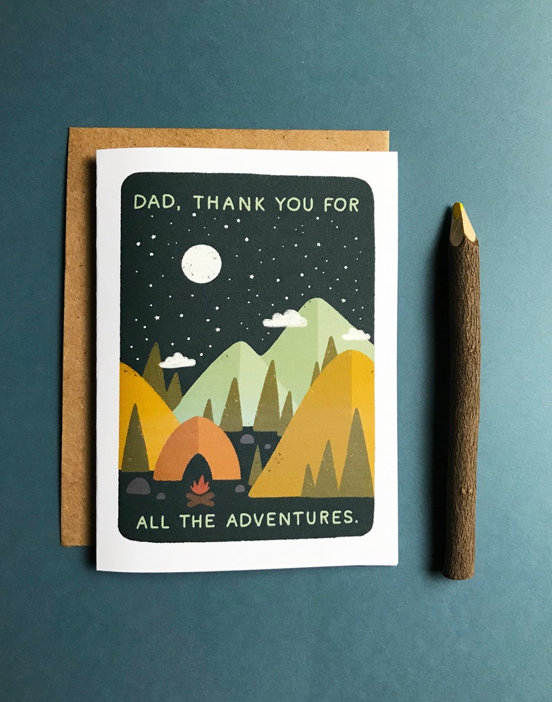 Dad, Thank You For All The Adventures Father's Day Card image 1