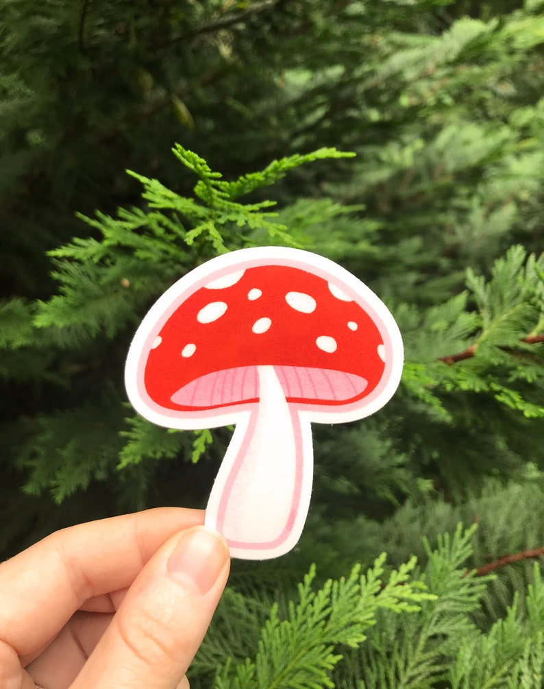 Forest Mushroom Vinyl Sticker image 1