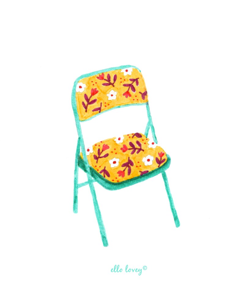 floral folding chair