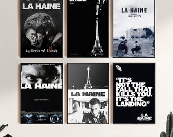La Haine (1995), filmposter, canvasprint, kunst aan de muur, kamerdecoratie, canvas schilderij, ingelijst