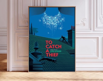To Catch A Thief,Movie Poster,Canvas Print,Wall Art,Room Decor,Canvas Painting Unframed
