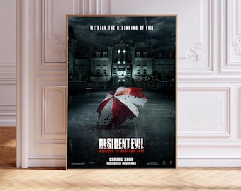 Resident Evil-poster, canvasafdruk, kunst aan de muur, kamerdecoratie, canvas schilderij ingelijst