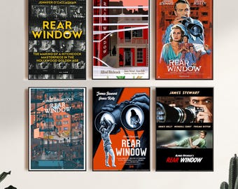 Rear Window,Movie Poster,Canvas Print,Wall Art,Room Decor,Canvas Painting Unframed