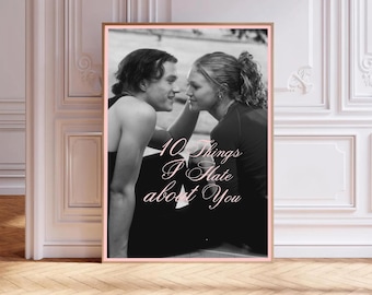 10 Things I Hate About You,Movie Poster,Canvas Print,Wall Art,Room Decor,Canvas Painting Unframed