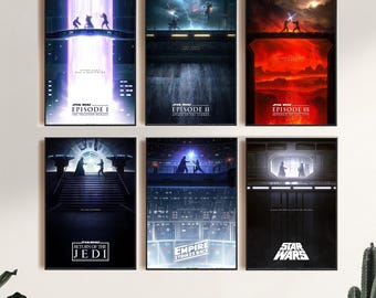 Star Wars, filmposter, canvas, kunst aan de muur, kamerdecoratie, canvas schilderij, ingelijst
