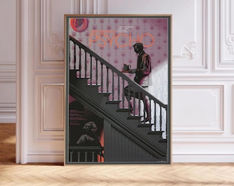 Psycho,Movie Poster,Canvas Print,Wall Art,Room Decor,Canvas Painting Unframed