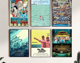 The Life Aquatic with Steve Zissou (2004)Movie Poster,Canvas Print,Wall Art,Room Decor,Canvas Painting Unframed