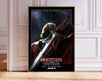 Masters of the Universe Movie Poster, He-Man Canvas Print, Room Decor