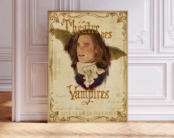 Interview met de vampier, filmposter, canvas, kunst aan de muur, kamerdecoratie, canvas schilderij, ingelijst