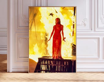 Carrie, filmposter, canvas, kunst aan de muur, kamerdecoratie, canvas schilderij, ingelijst
