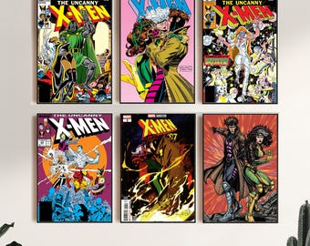X-Men stripposter, canvas, kunst aan de muur, kamerdecoratie, canvas schilderij ingelijst