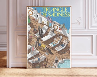 Triangle Of Sadness,Movie Poster,Canvas Print,Wall Art,Room Decor,Canvas Painting Unframed