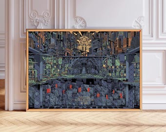 Metropolis, filmposter, canvas, kunst aan de muur, kamerdecoratie, canvas schilderij, ingelijst