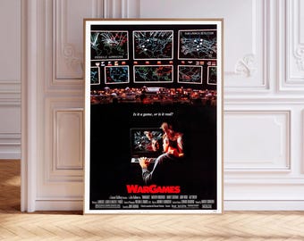 WarGames (1983), filmposter, canvasprint, kunst aan de muur, kamerdecoratie, canvas schilderij ingelijst