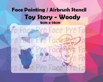 Toy Story Stencil (Woody ) - Face Painting / Airbrush stencils