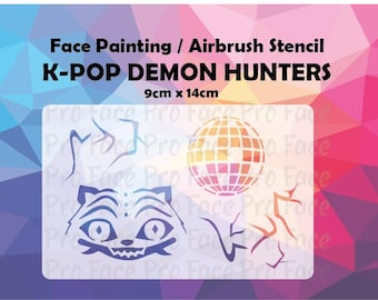 K-Pop Demon Hunters Stencil - Derpy / Demon Pattern