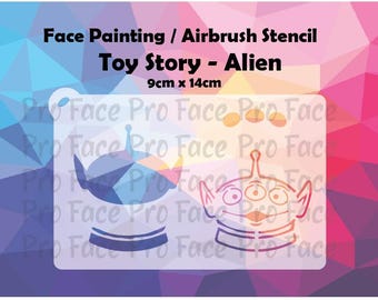 Toy Story Stencil ( Alien ) Face Painting / Airbrush Stencil