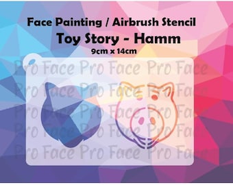 Toy Story Stencil ( Hamm)  - Face Painting / Airbrush Stencil