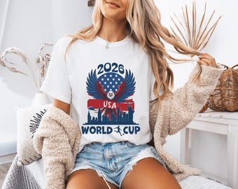Maillot USA Coupe du monde 2026, tee-shirt de football américain American Eagle, chemise de fan de football américain, maillot de football USA 2026, chemise de fan de football USA, couleurs confort