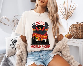 Maillot de la Coupe du monde 2026 de l'Allemagne, chemise vintage des fans de football de l'Allemagne, t-shirt de football Allemagne, chemise couleurs confort