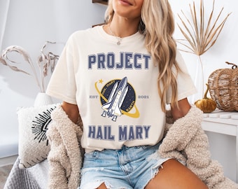 Camiseta Comfort Colors Project Hail Mary, camiseta Ryland Grace, camiseta Astrophage de ciencia ficción, camiseta Andy Weir Book, regalo para lectores del espacio
