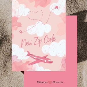 New Zip Code Print, Moving Announcement Template, We Moved Card, New Home Printable, Change of Address, Cute Moving Invite, Digital Download