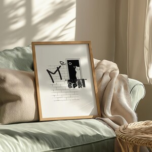 MEOW – Cat Art Print, Minimalist Wall Art, Digital Download
