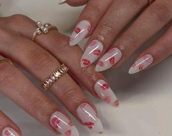 Simple Valentines Nails