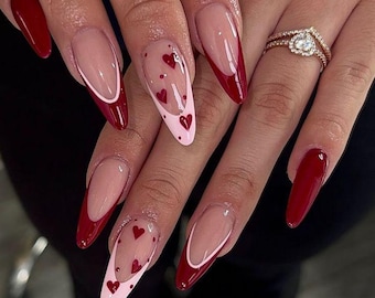 Complex Valentines Nails