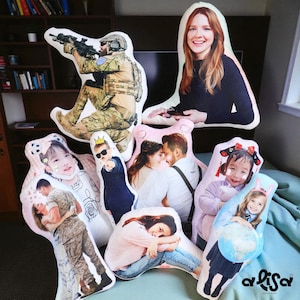 Personalized Photo Face Pillow Doll, Custom Humanoid Cushion, DIY Couple Toy, Stuffed Boyfriend Girlfriend Doll, Funny Family Gift