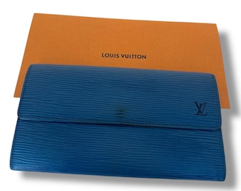Louis Vuitton Epi Leather Long Wallet – Blue | Authentic Vintage