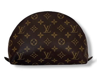 Vintage Louis Vuitton Monogram Trousse Demi Ronde Cosmetic Pouch
