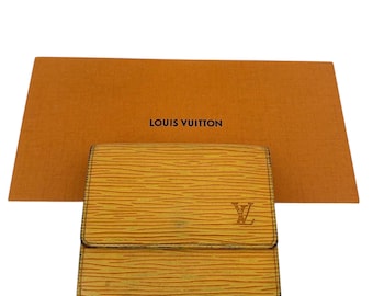 Authentic Louis Vuitton Epi yellow leather purse wallet