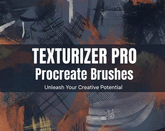 Texturizer Pro Brush Set für Procreate | Texturpinsel & Getreidepinsel für Kunst, Vintage-Texturpinsel, texturiertes Overlay und Procreate Pinselset