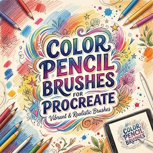 Color Pencil Brushes For Procreate, Realistic Drawing and Sketching Brush Set,| Perfect for Artists, Texture Brushes , Brushes Pack