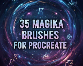 35 Magika Procreate Pinsel | Verzauberte Texture & Magic Effect Set, leichte Pinsel, mystische Pinsel und glänzende Pinsel