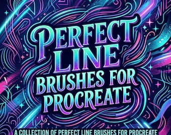 Perfect Line Brushes for Procreate,  Smooth Inking, Clean Line Art & Precision Drawing Brush Pack for iPad Procreate and Instant Access