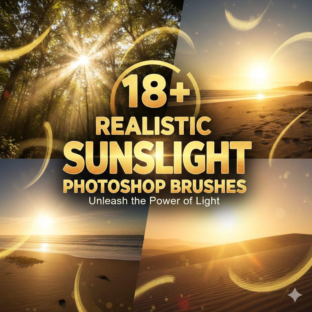 18+ Realistic Sunlight Photoshop Brushes, Natural Light Rays, Glow ...