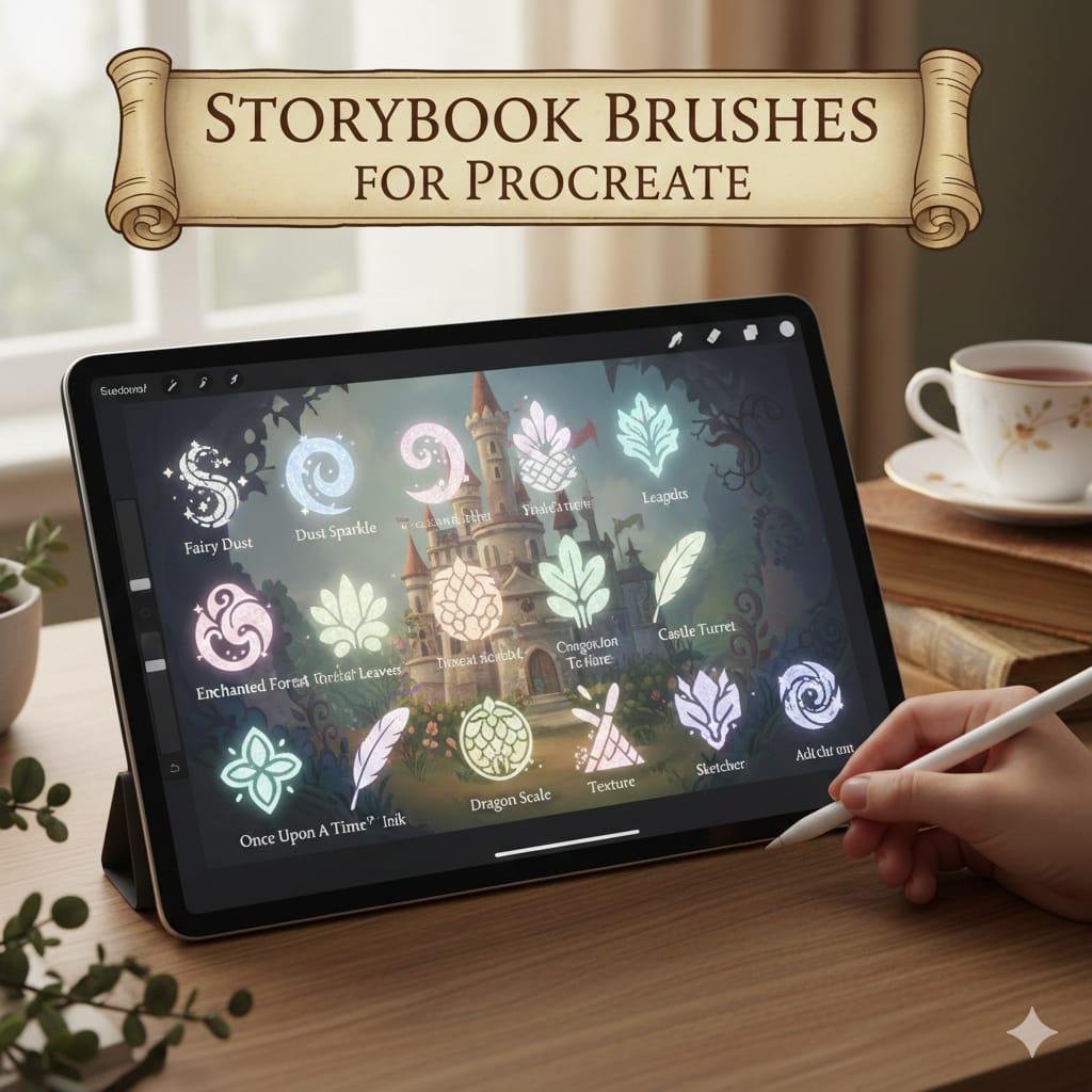 Fairytale Forest Procreate Brush Set | Charming Children's Book Brushes ...
