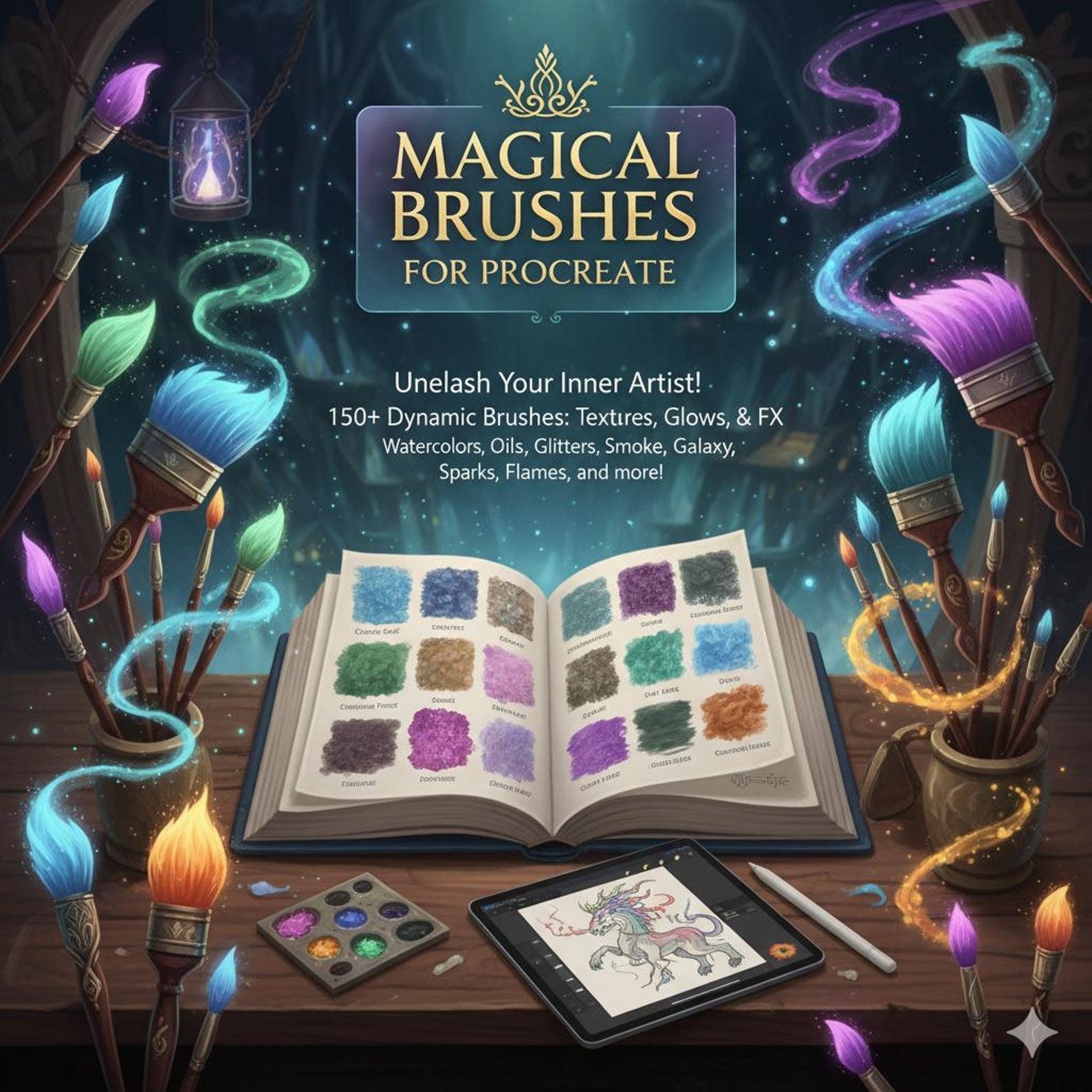 Magical Brushes for Procreate | Sparkle, Glow, Light & Fairy Dust Brush ...