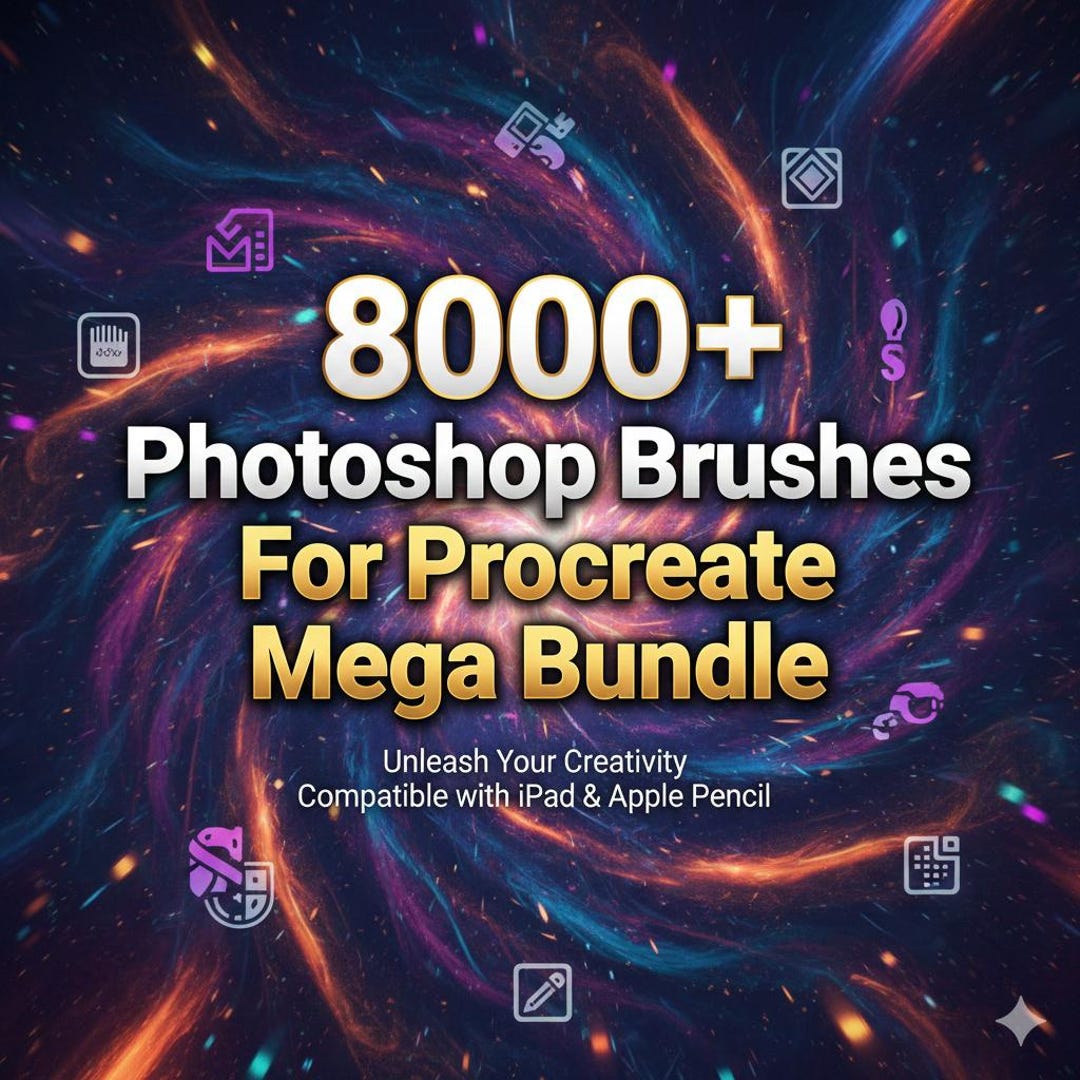 8000 Photoshop Brushes for Procreate Mega Bundle | Procreate Brushes ...