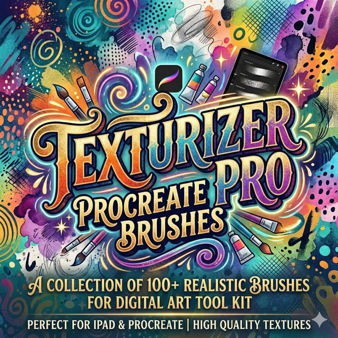 Texturizer Pro Brush Set for Procreate, Texture & Grain Brushes for Art ...