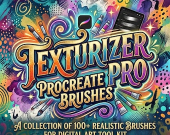 Texturizer Pro Brush Set for Procreate, Texture & Grain Brushes for Art, Vintage texture Brush, textured overlay and procreate brush set
