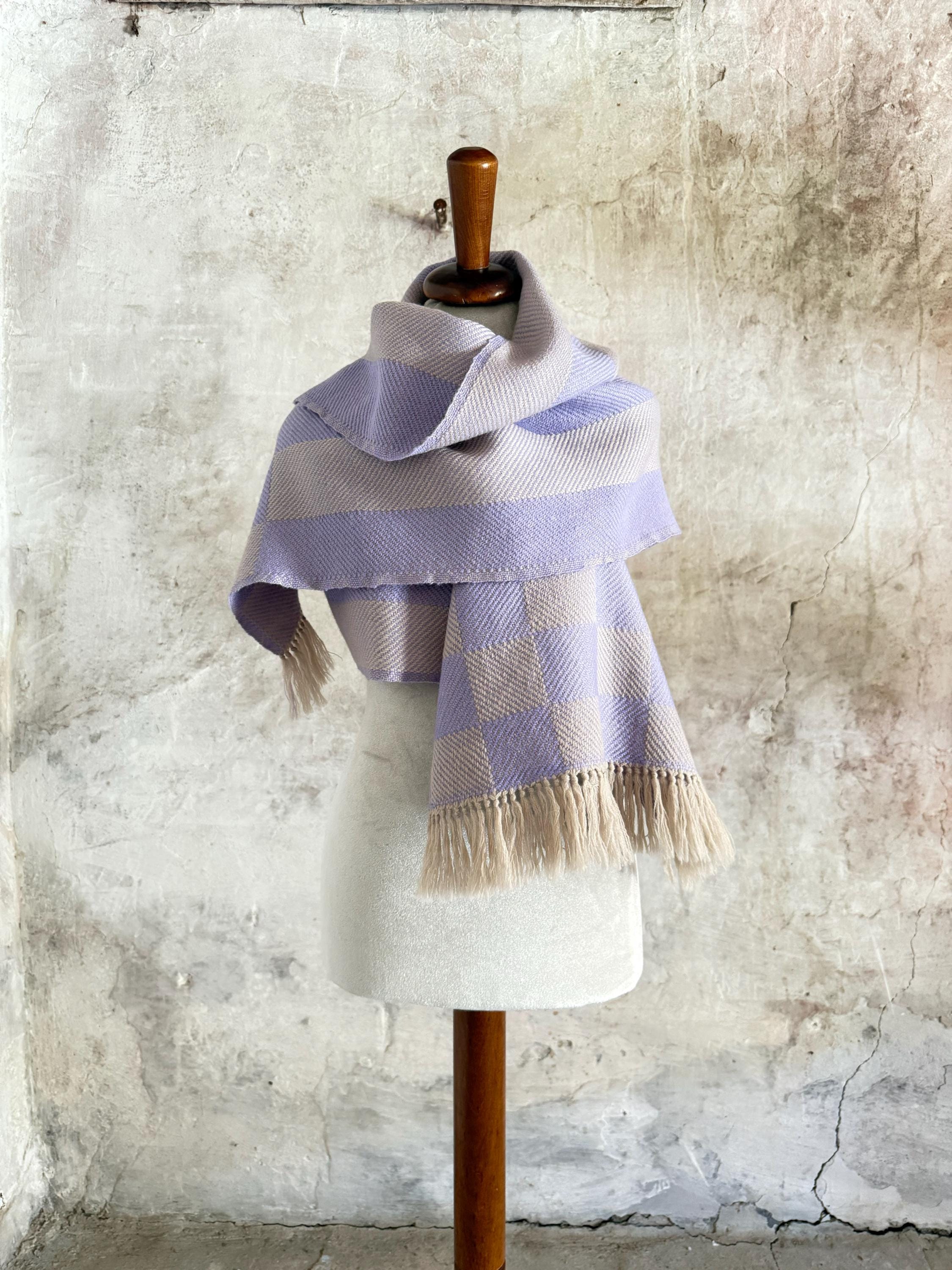 Scialle Extra Large In Lana Fine 100% Australia, 244x109 Cm, Colori Multicolor, Donna - Foto 2