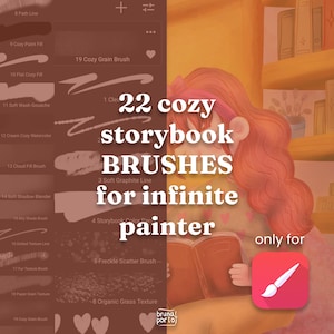 Infinite Painter Brushes - 22 pinceaux de contes texturés pour illustration numérique (ensemble d'outils de dessin Android)