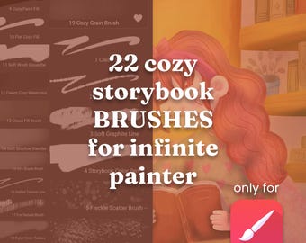 Oneindige schilderspenselen – 22 verhalenboekpenselen met textuur voor digitale illustratie (set met tekengereedschappen voor Android)