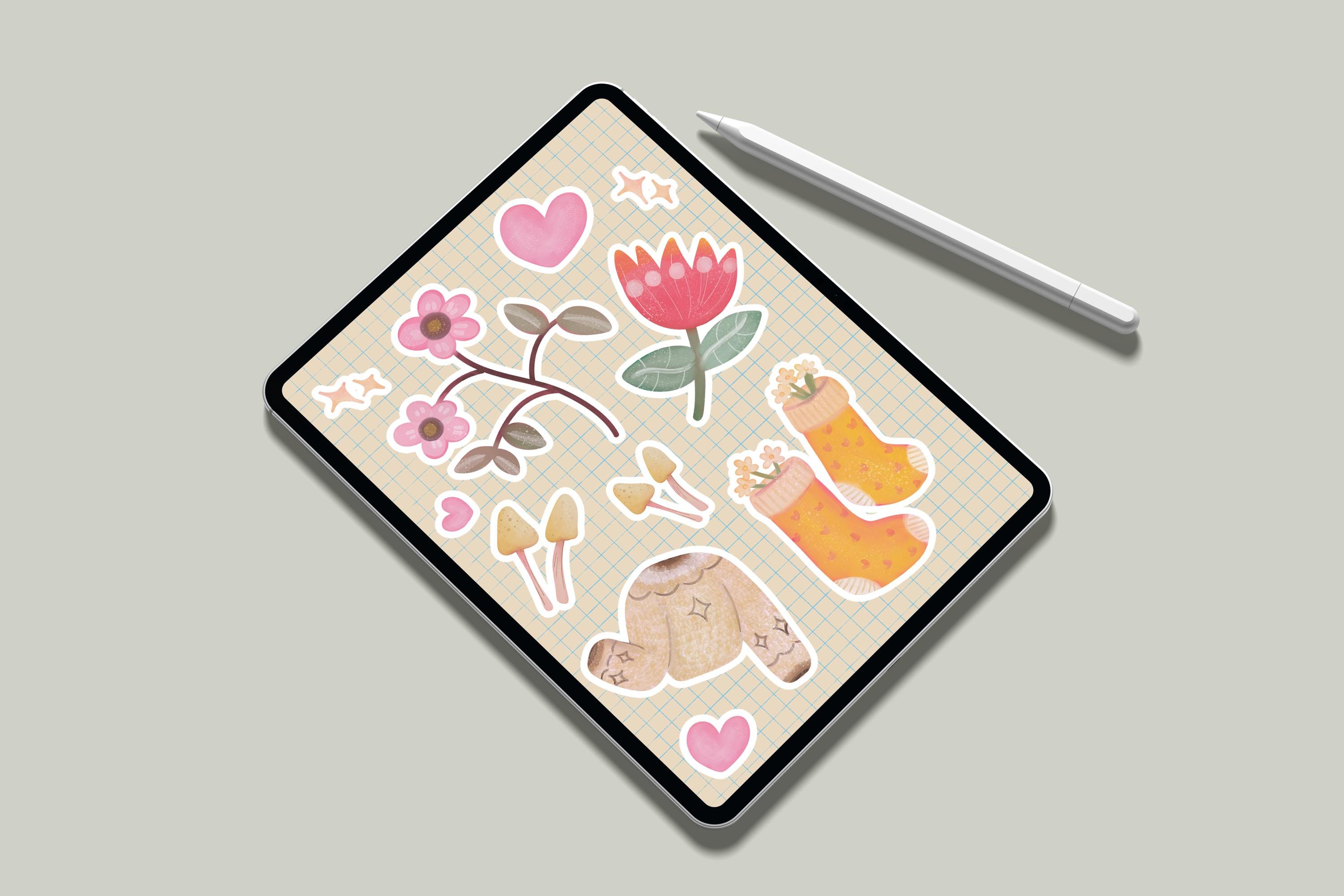 Cozy Digital Stickers – Cottagecore PNG Planner Goodnotes Sticker Pack ...
