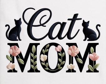 Stickmuster, Stickdatei Katze, 30g Stickdatei, Stickdatei 30x40 cm