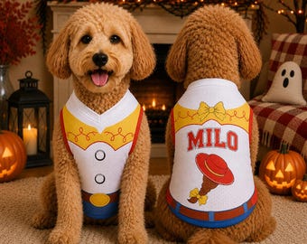 Toy Story Jessie Halloween Dog Costume, Jessie Dog Jersey, Cowgirl Pet Outfit, Toy Story Dog Shirt, Western Dog Costume, Halloween Pet Gift