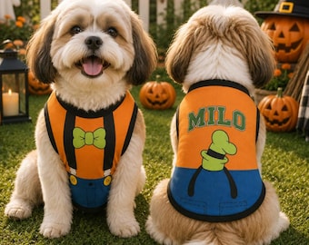 Camiseta de Halloween de Goofy de Disney para mascotas, disfraz de Goofy para perros, camiseta de Halloween de Disney para perros, atuendo de Goofy para mascotas, camiseta linda para perros, ropa de Halloween para mascotas